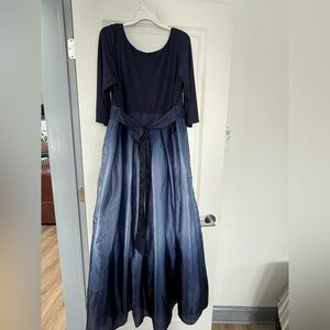 Ombre Navy Evening Gown